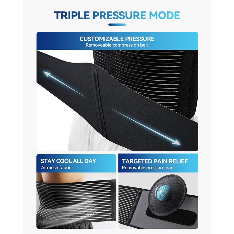 Fitomo Abdominal Binder with Pressurized Strap & 3D Pad for