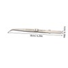 Healeved 2Pcs Steel Tweezers Set Non-Slip Elbow Tweezers for Jewelry