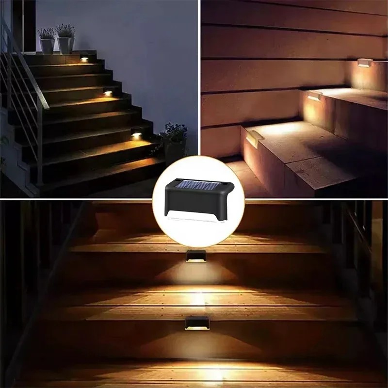 4PCS Solar Deck Lights Outdoor – Waterproof LED Fence Step