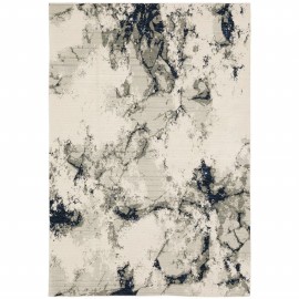 Homeroots 2' X 3' Gray and Black Abstract Power Loom Area Rug