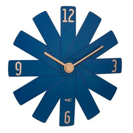 TFA Dostmann 60.3020.06 Analogue Wall Clock in The Box Silent Movement Exclusive for Design Snap Together Home Accessory Designer Clock with Video Instructions Gift Idea Blue