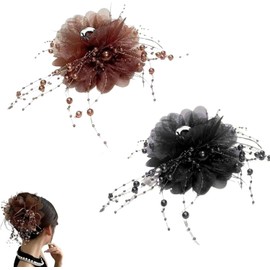 Butterfly Tears Tassel Hair Clip, Non-Slip ButterflyTassel Hair Clip, Butterfly Barrette With TasselDecoration, Butterflies Claw Clip Barrettes Accessories, Hairs Bow Clips With Tassel (2PC)