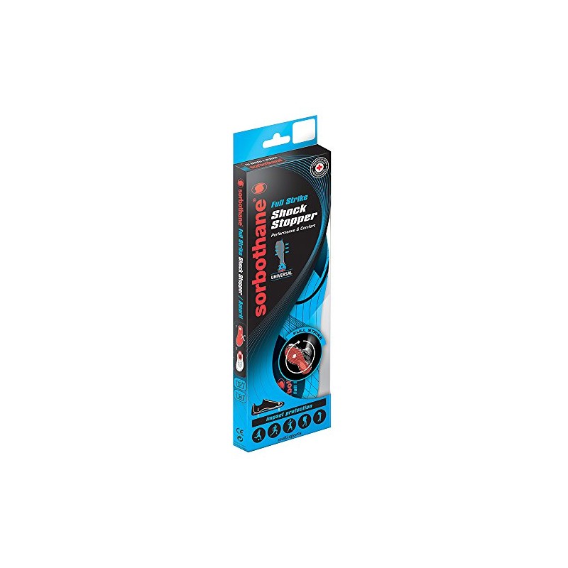 Sorbothane Shock Stopper Full Strike Insoles Mehrfarbig Rot/Grau 38