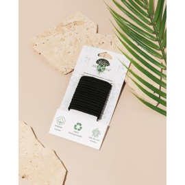 MINI Biodegradable + Plastic Free + Organic Cotton Hair Ties for Men, Women, and Children - Sustainable Eco-Friendly for ALL Hair Types - Gentle with No Slipping or Snagging