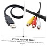 Tofficu 1Pair USB to Audio Cables Adapter Set for Home