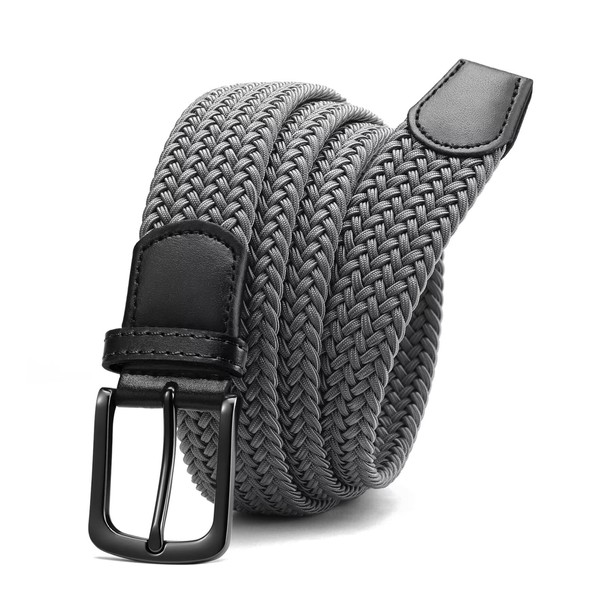 CHAOREN Men's Elastic Belt, Braided Belt Without Holes, Robust Construction