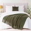 BATTILO HOME Army Green Throw Blanket for Sofa Couch Office