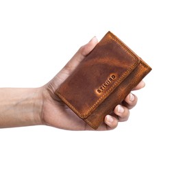 STILORD 'Clay' Mini Wallet Leather Key Case Small Key Organizer with RFID Blocker Key Ring and Coin Pocket Vintage Genuine Leather, Colour:Kara - Cognac