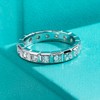 AnuClub Moissanite Wedding Band Eternity Rings D Color VVS1 925
