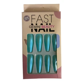 Atila Uñas Postizas Press On Adheribles 12 Tips Brillo