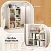 SILKYDRY 6 Cube Bookcase, 2-Tier White Bookshelf with Anti-Tipping Kits,