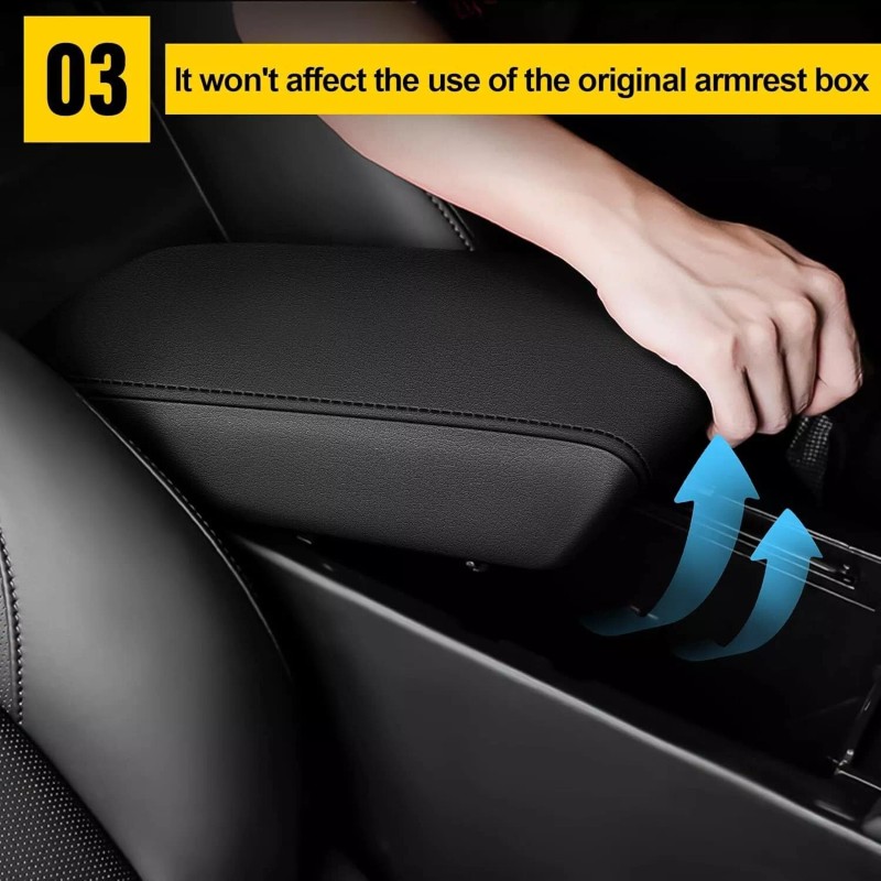 YORKNEIC Central Storage Box Armrest Cover Pad For Mazda 3