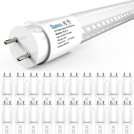 Sunco 20 Pack T8 LED Tubes 4FT Replacement for Fluorescent Bypass Ballast or Plug and Play 20W 2400 LM 5000K Daylight Ballast Compatible Single Ended or Double Ended Hybrid Type A+B Clear Lens ETL