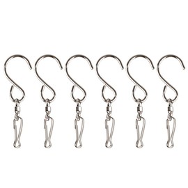 KUUQA Swivel Hooks Clips for Hanging Wind Spinners Wind Chimes Crystal Twisters Party Supply(6 Pack)