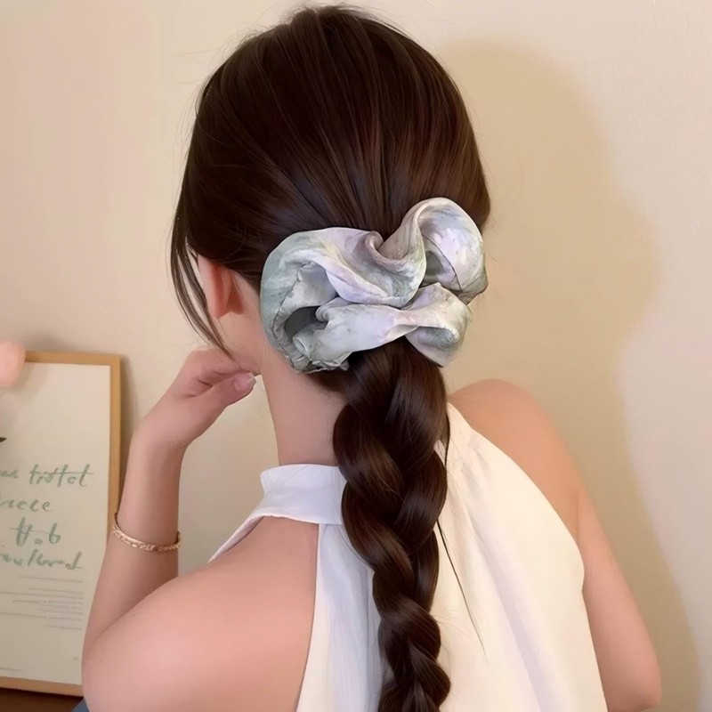 Shiny Organza Scrunchy, Gradient Hair Tie, Women's, Stylish, Hair Accessory,