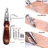 Leather Groover Beveler and Leather Stitching Overstitch Wheels Mark Spacer