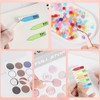 Guduling 2 Pcs Sticker Tweezers,Pink Tweezers,Stainless Steel Eyelash Tweezer for