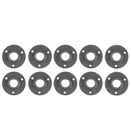 Niubid 10 Pack 3/4 inches Malleable Cast Iron Pipe Flange, Industrial Pipe Flanges for Threaded Black Pipes and Fittings, DIY Steampunk Industrial Vintage Style.