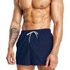 Mlgaril Mens Navy Blue Swim Trunks 5" with Mesh Lining