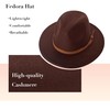 Wool Fedora Hat for Men Women, Wide Brim Felt Panama