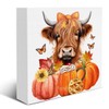 Fall Decor Fall Highland Cow Wooden Sign Western Autumn Pumpkins