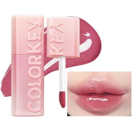 COLORKEY- Brillo de labios 3D Plump Oil, acabado de alto brillo, tinte de labios, hidratante, no pegajoso, transparente y natural, Gl