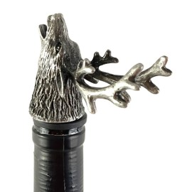 Happy Hour Majestic Stag Head Wine Pourer - Stopper, Aerator, and Perfect Pourer