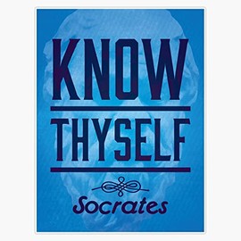 Know Thyself Socrates Quote Bumper Sticker Vinyl Decal 5"