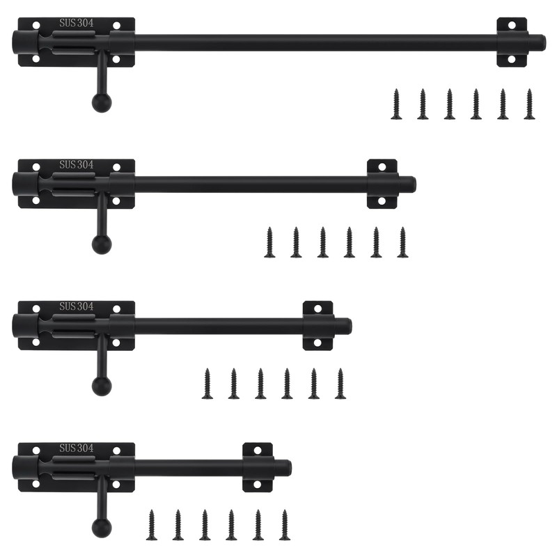 HOJLKLD Slide Bolt Gate Latch, 6 Inch 304 Stainless Steel