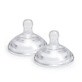 Dr. Talbot's Silicone Anti-Colic Bottle Replacement Nipples - Feeding Supplies for Newborn - (2-Pack) Extra Slow Flow Soft Flex Nipples - 0+ Months