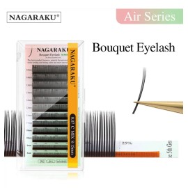 Bouquet Extensión De Pestañas Nagaraku Negro 0.07 C Y D Mix