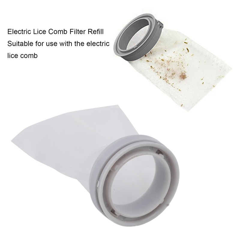 Dpofirs 10Pcs Electric Lice Comb Capture Filters, Disposable Translucent Mesh