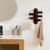 TRWISWDC Swivel Coat Rack Oak Coat Hooks for Wall, Wood