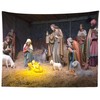BELECO Polyester Fabric 8x6ft Christmas Nativity Scene Photography Backdrop Christmas