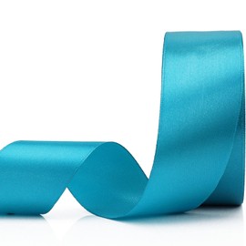 Clmentp 25 Yard Ribbon for Gift Wrapping Crafts Wedding Decoration Bouquets Party Arrangement (1 1/2 inch X 25 Yards, Peacock Blue)