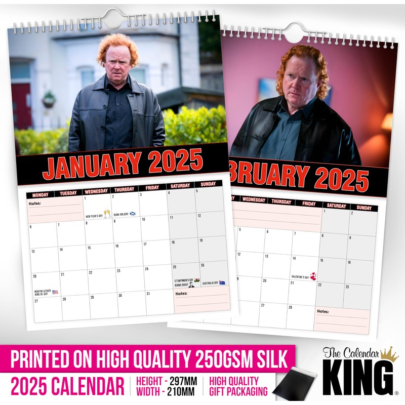 The Calendar King // Phil Hucknall - 2025 Wall Calendar