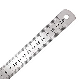 Stainless Steel Ruler Steel Ruler Measuring Tool with Double Sided Scale 20cm