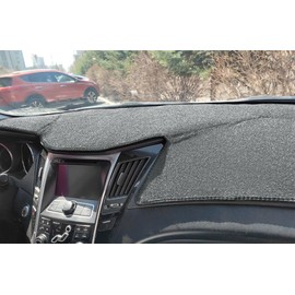 Fcovergurus Dash Cover Mat Custom Fit for Hyundai Sonata 2011 2012 2013 2014 with Cutout for Speakers, Dashboard Cover Pad Protector (11-14 Charcoal Gray) F81