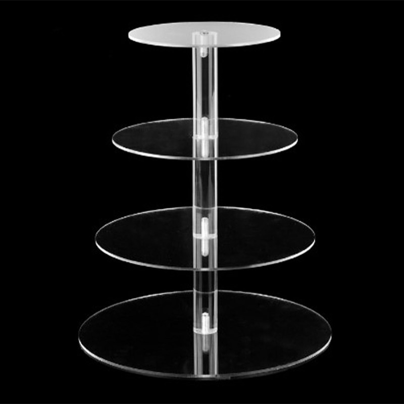 Cupcake Stand Multi Round Tiers Transparent Acrylic High Stability Cupcake