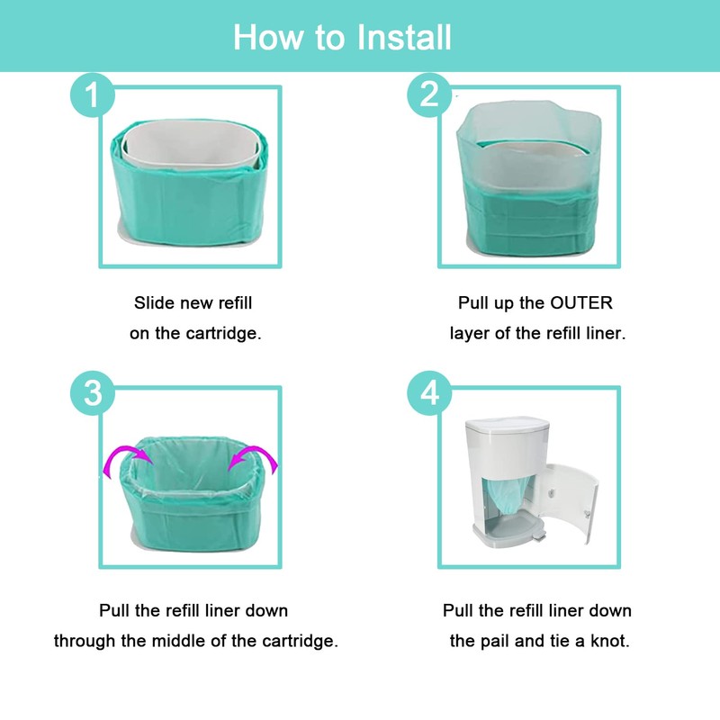 6 Pack Diaper Disposal Liner Refills Compatible with Janibell Akord