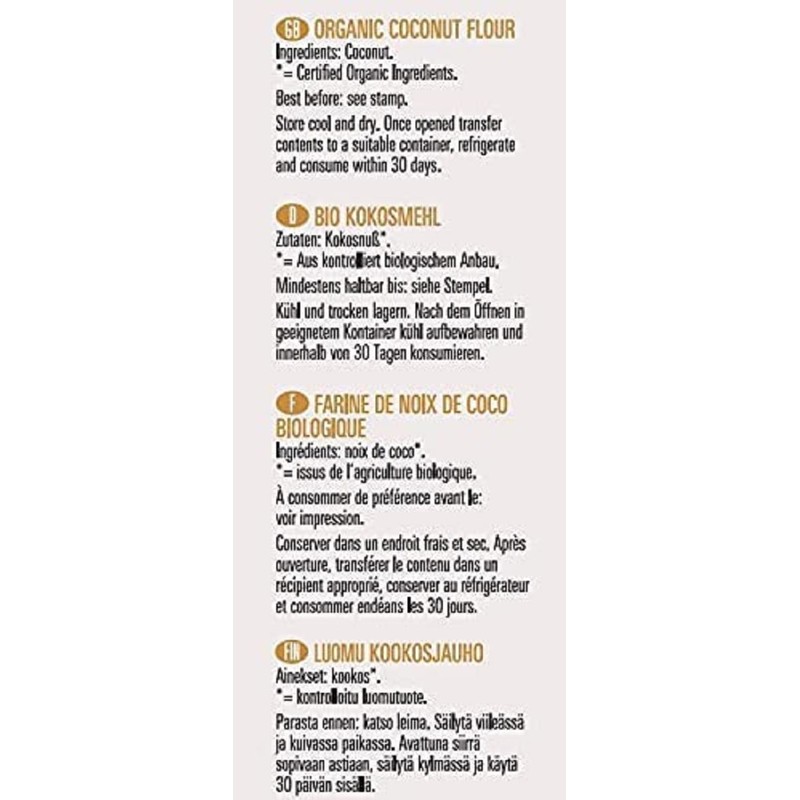 Biona Organic Coconut Flour, 500g