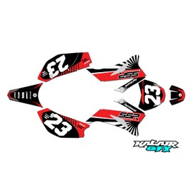 Kalair GFX Graphics Kit for SSR SR140TR (2021) FH Series Red 16 Mil - Dirt bike Custom Racing Graphics Decals Stickers Kit, no-plastics