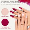 Pink to Red Sun Color Nail Tips Mood Change Manicure