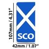 Biomar Labs 2 x Sticker Number Plate Scotland Scottish SCO