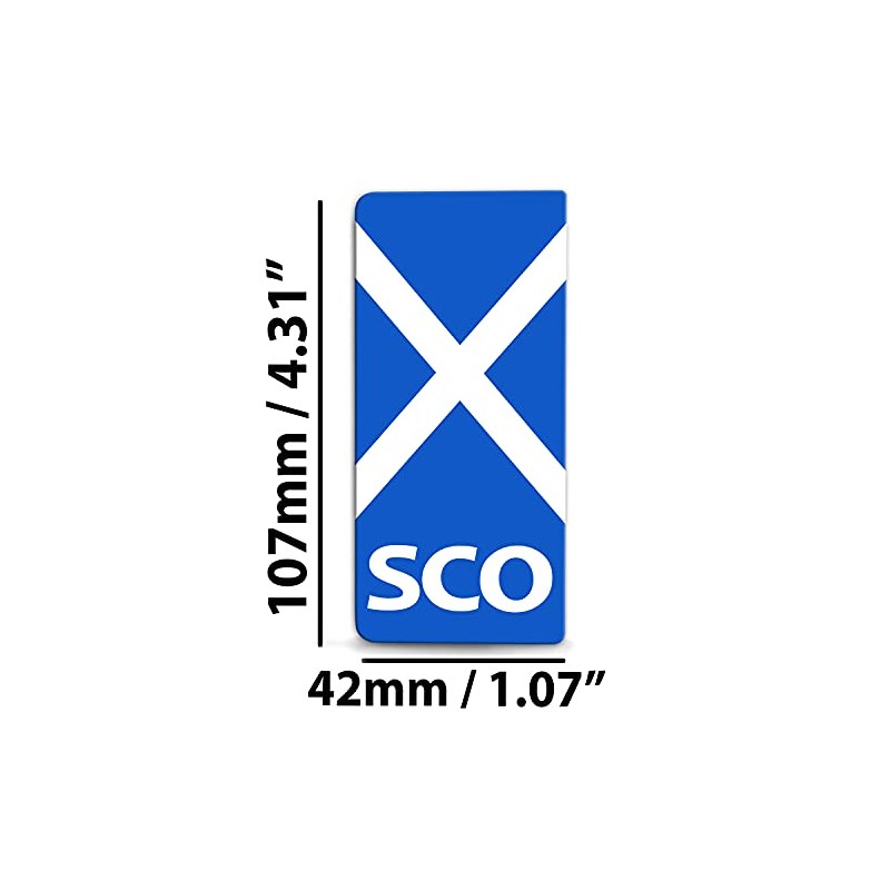 Biomar Labs 2 x Sticker Number Plate Scotland Scottish SCO