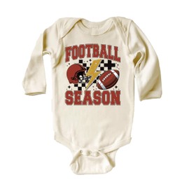 Voila Print Football Season Onesie, Baby Bodysuit, Baby Shirt, Toddler Sweatshirt - Retro Fall Outfit for Boys