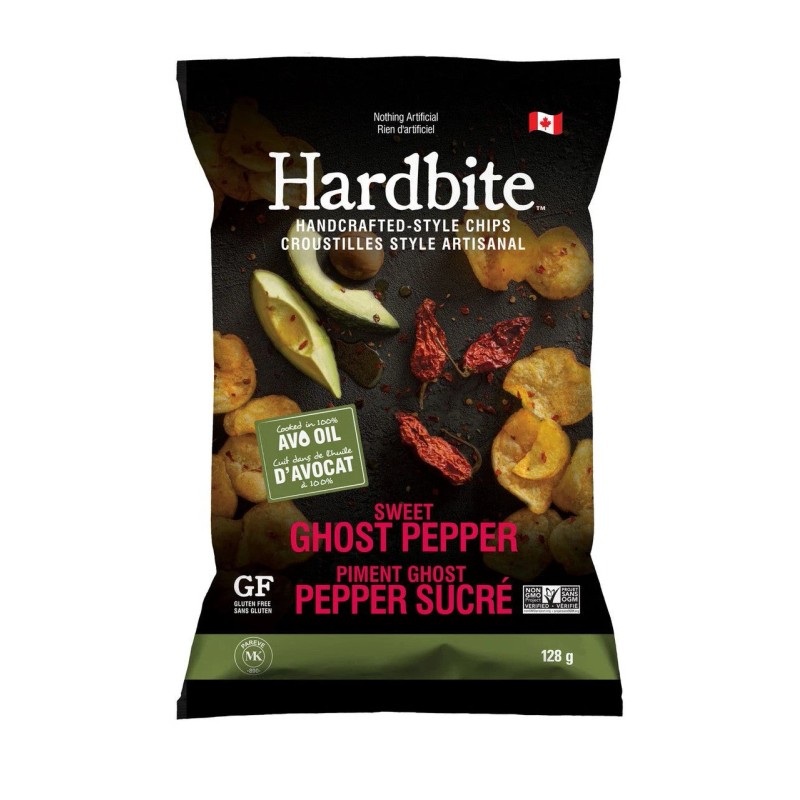 Hardbite Sweet Ghost Pepper baked in Avocado Oil Chips, 128g/4.5