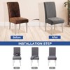 JUNZHE High Stretch Elastic Dining Chair Covers,Removable Washable Chair Protective