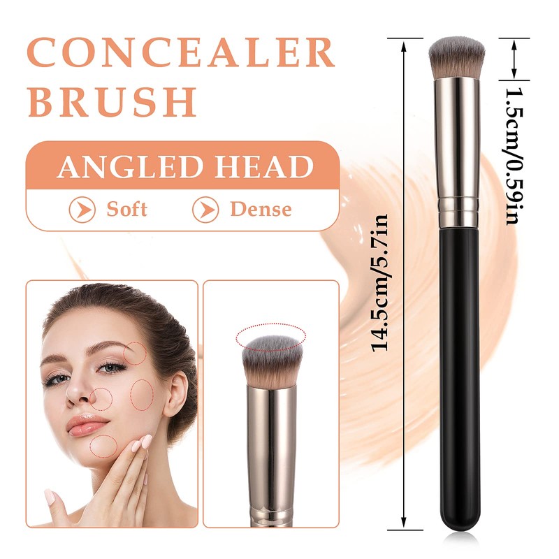 WLLHYF Concealer Brush Foundation Brush, Eye Mini Angled Flat Top