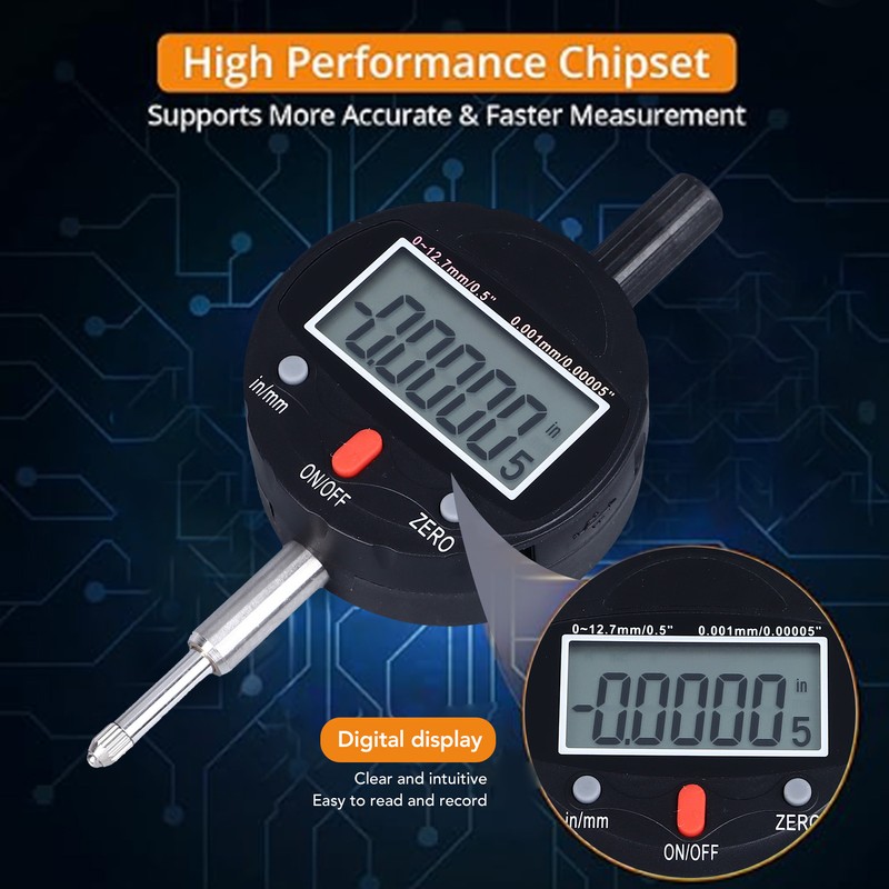 Digital Dial Indicator Probe 0.001mm 0.00005in IP54 Electronic Test Gauge